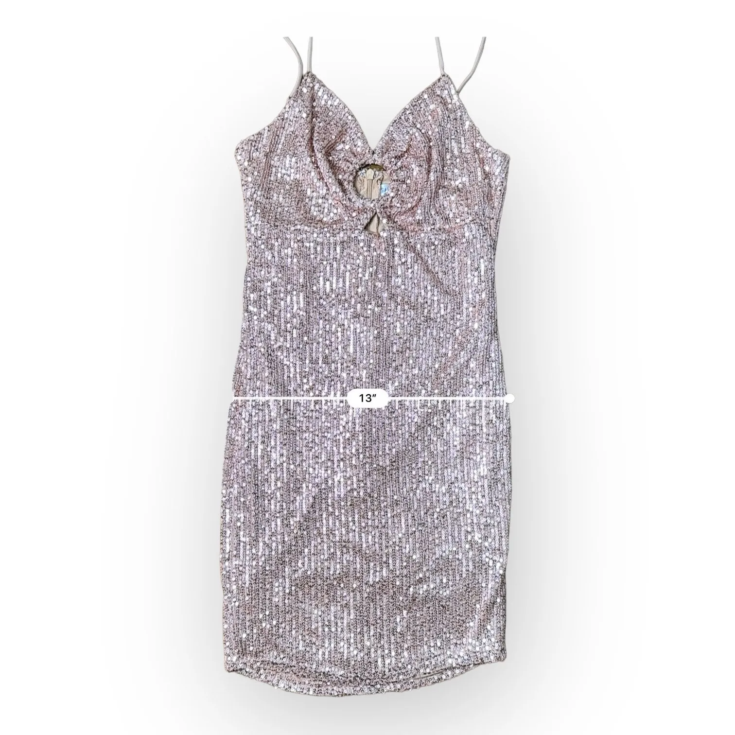 Revolve Saints + Secrets Rose Gold Sequined Mini Dress Size‎ S - Image 6