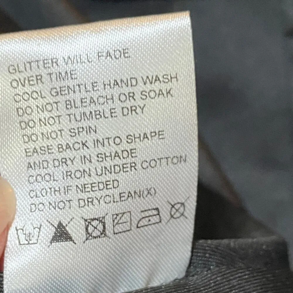 Babyboo Pixie Mini Dress Underwire Bust Glittered Adjustable Black Womens Large - Image 12