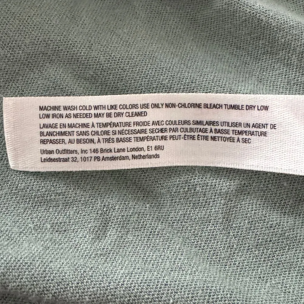 Free People Intimately Small Crop Top Cap Sleeve Ruffle Scoop Neck Stretch Green - Image 9