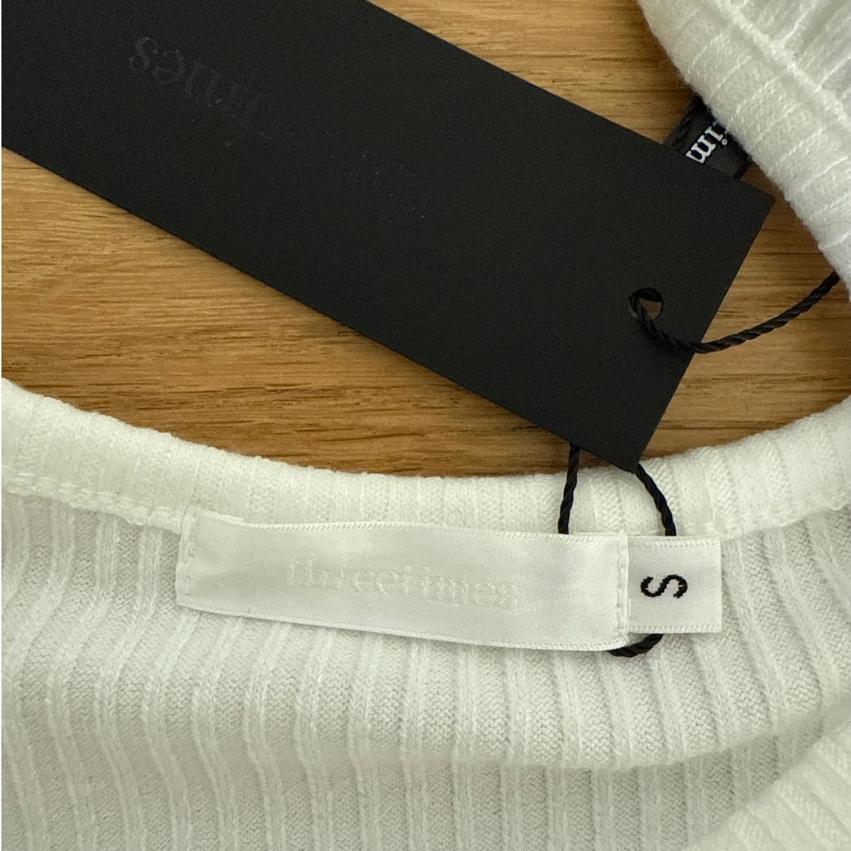 Threetimes Tee One Shoulder Button Front Size S White - Image 2