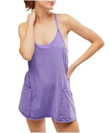 Free People Movement Hot Shot Mini Dress in Super Berry - Image 2