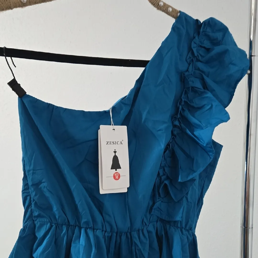 Zesica Blue Ruffle Dress Size M - Image 5