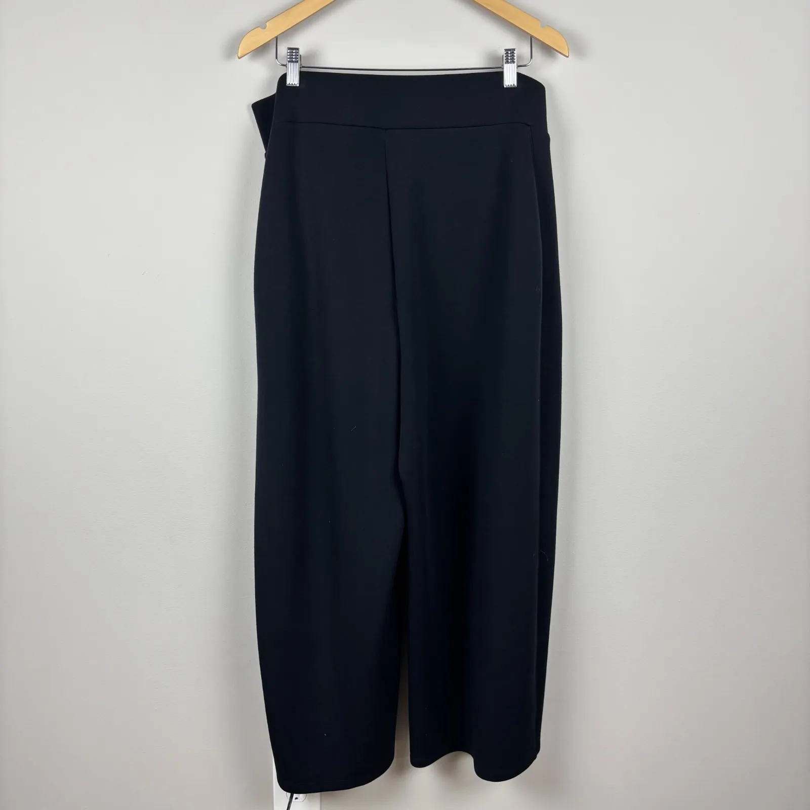 Spanx Air Essentials Pants Womens 2X Petite Wide Leg Black Track Stripe Lounge‎ - Image 5