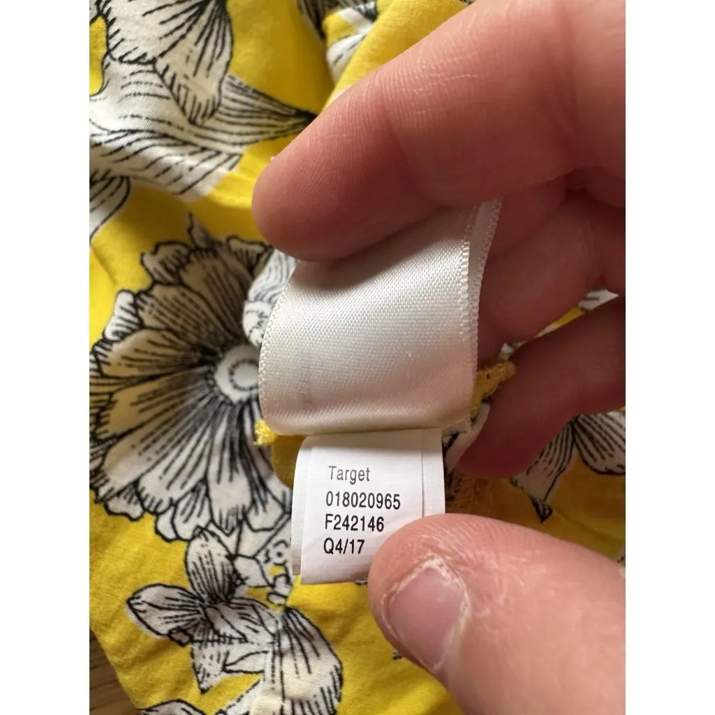 A New Day Women Shirt Size Medium Long Sleeve Floral Rayon Boho Lightweight City - Image 12