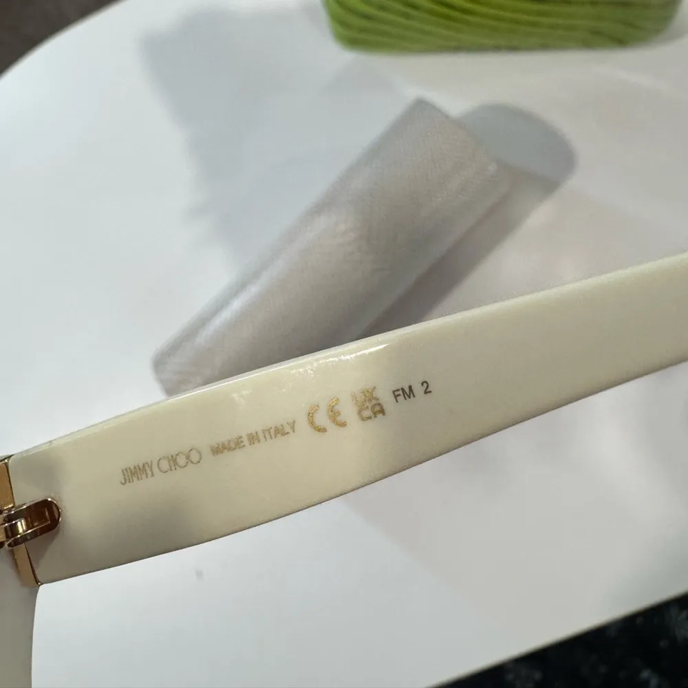Jimmy Choo megs ivory crystals Sunglasses🤍 - Image 7