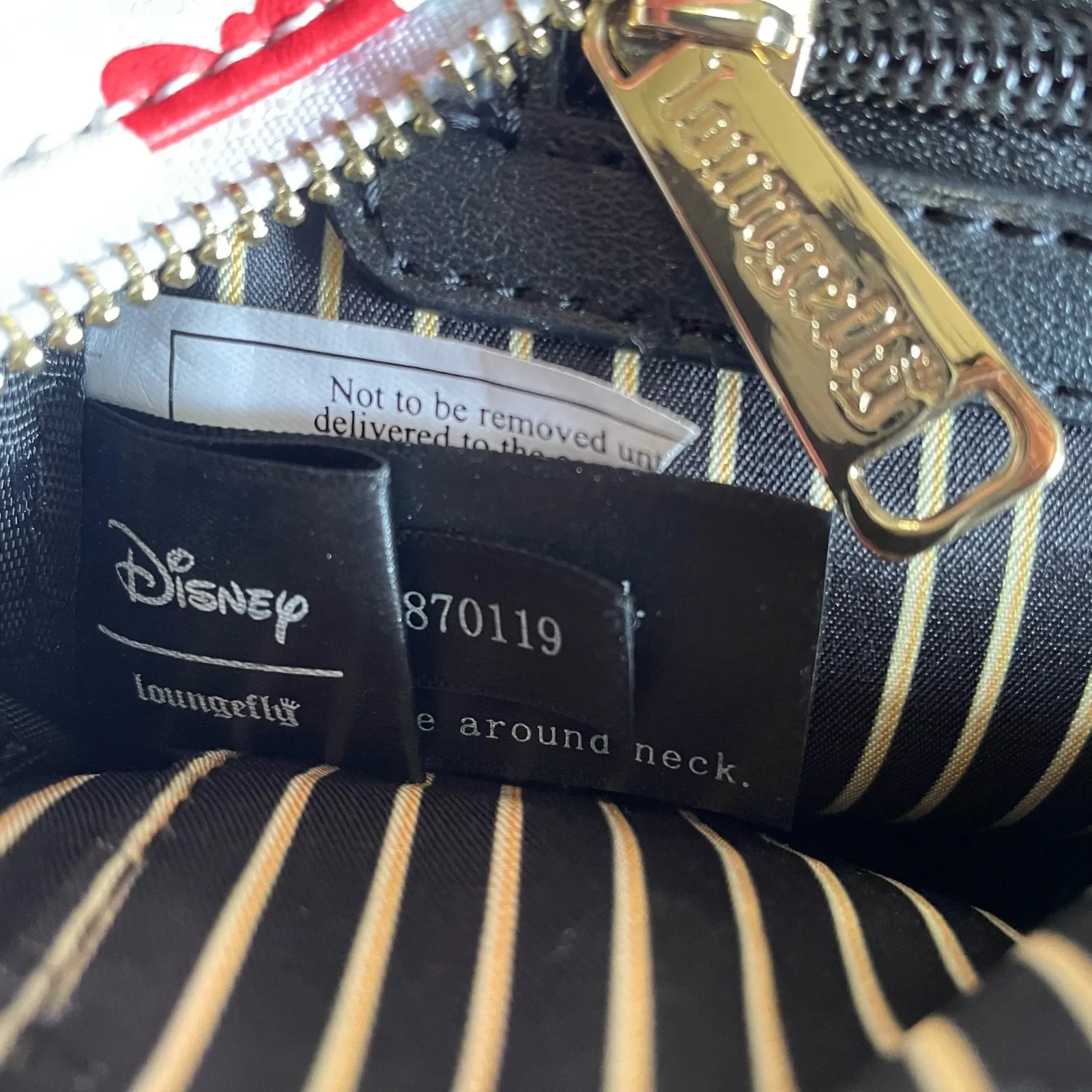 Loungefly Disney Minnie Mouse Red Bow Ears Shoulder Backpack Bag Purse - Image 9