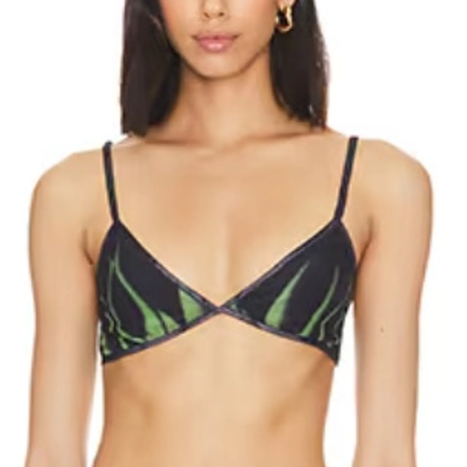 Superdown Black Sheer Flare Pant Set LARGE Crop Top Wicked Cochella Festival NEW - Image 4