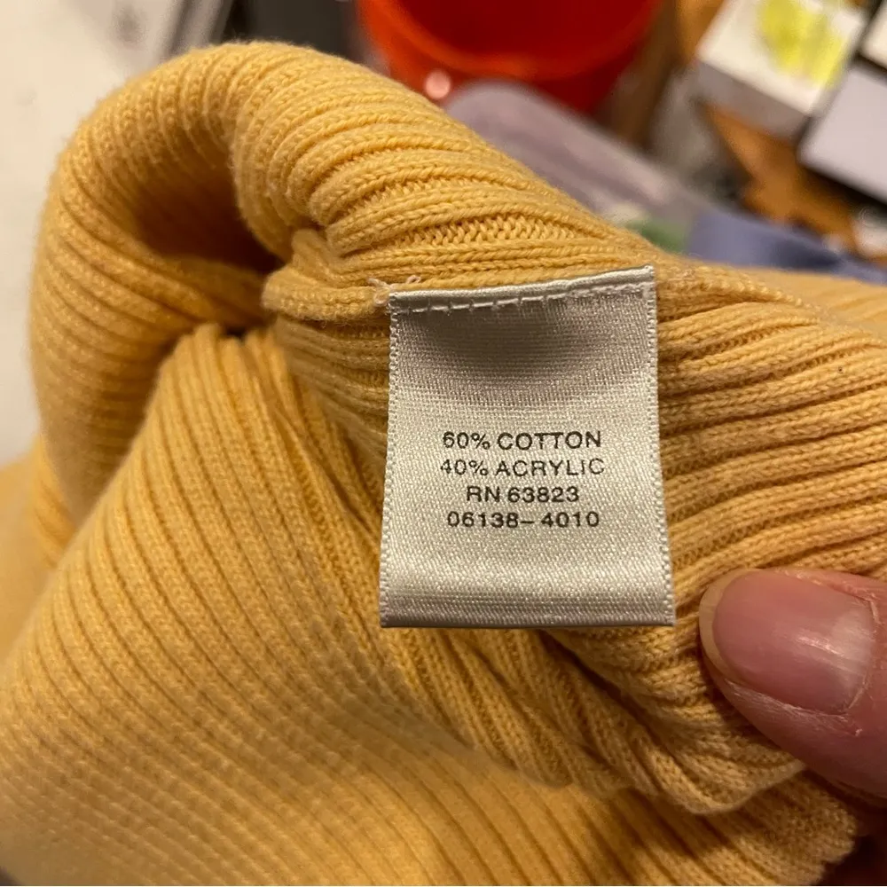 Vintage 90’s-y2k buttercup ribbed scallop knit mock neck short sleeve sweater - Image 8