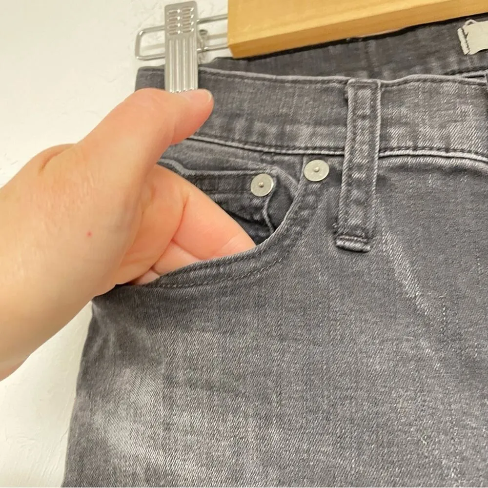 Madewell Grey Cami Demi Bootcut Jeans Womens 26 Ankle Raw Hem Zip Fly Casual - Image 10