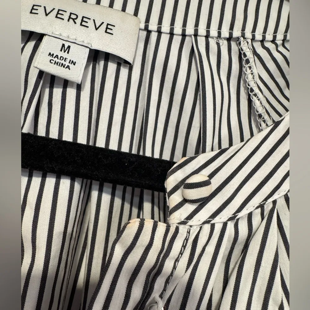 Striped Evereve‎ button detail long sleeve - Image 5