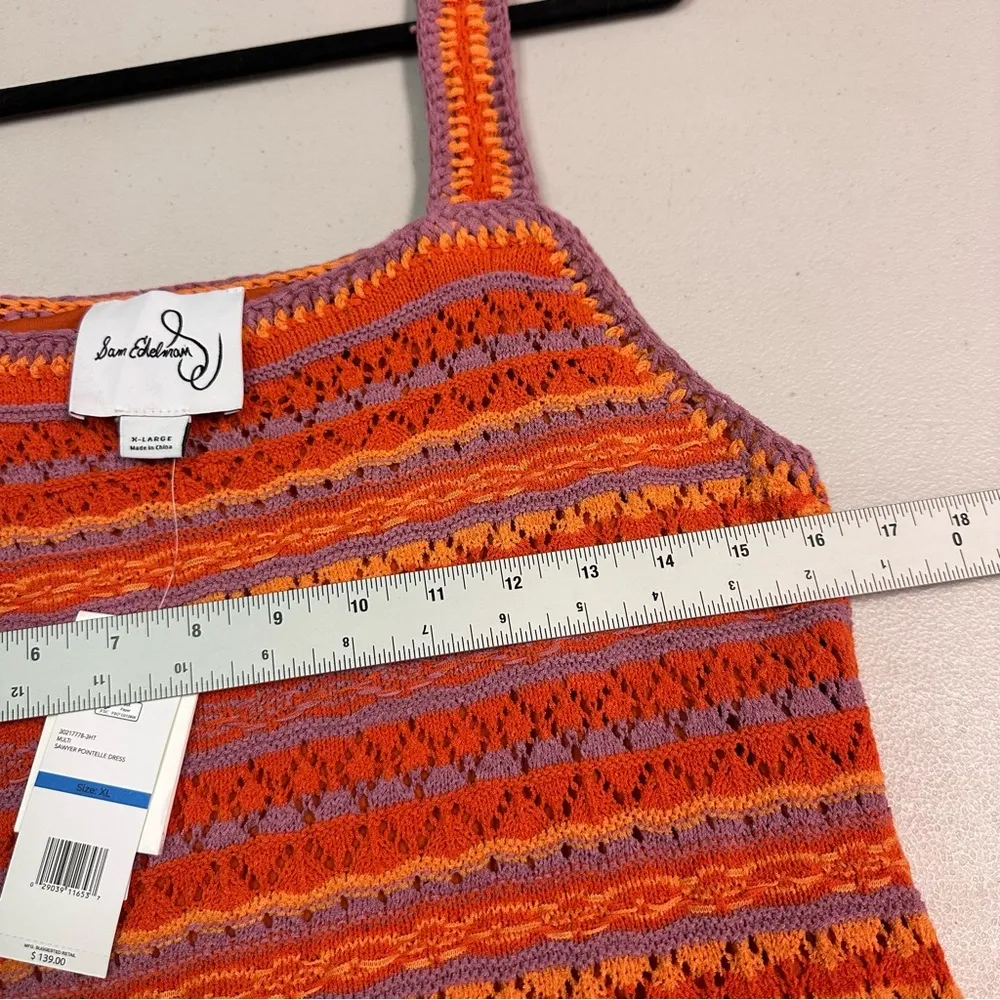 Sam Edelman | Orange Striped Crochet Women's Dress - Image 5