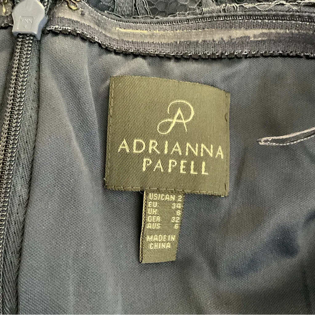 Adriana Papell Off Shoulder Lace Dress Size 2 - Image 6