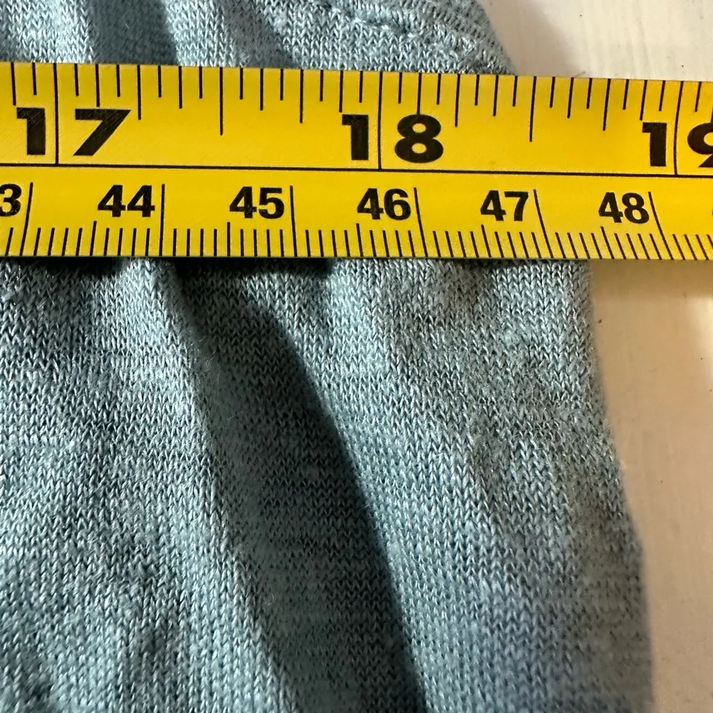 Lou Grey Shirt Womens M Linen Tank Top Asymmetrical Light Blue Scoop Neck - Image 5