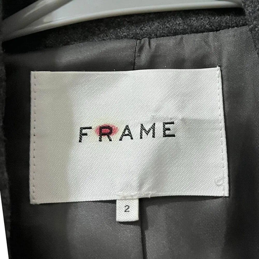 frame denim  Striped One Button Blazer Gray Women’s Size 2 Sample - Image 6