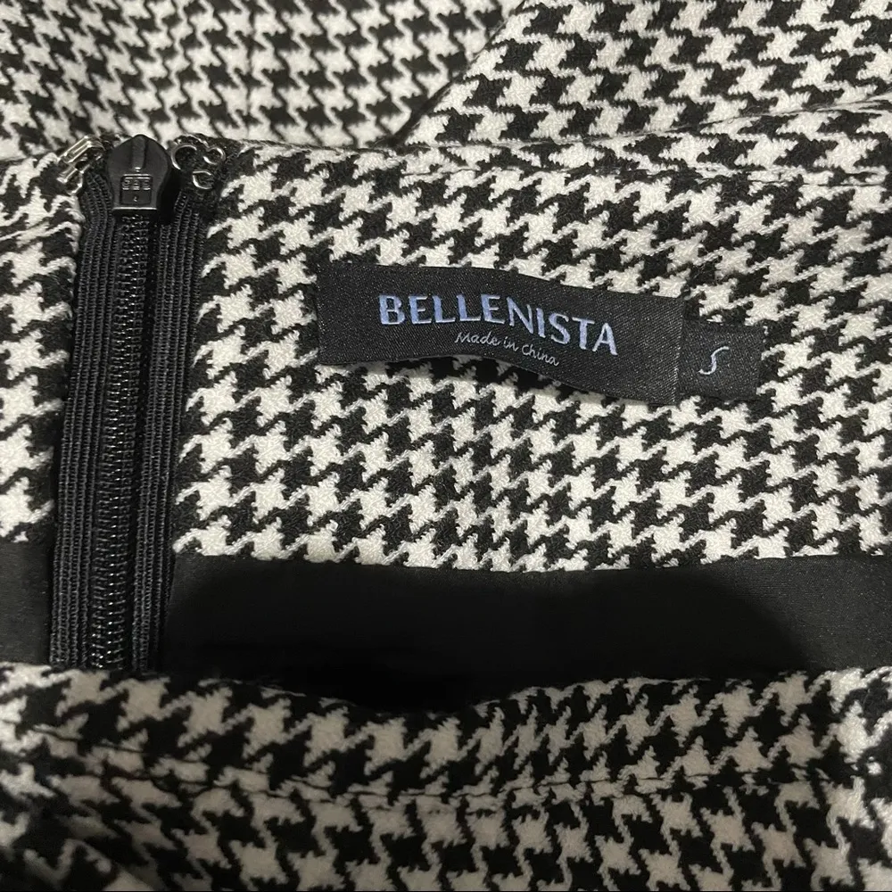 Bellenista ruffled plaid houndstooth asymmetric mermaid skirt - Image 4