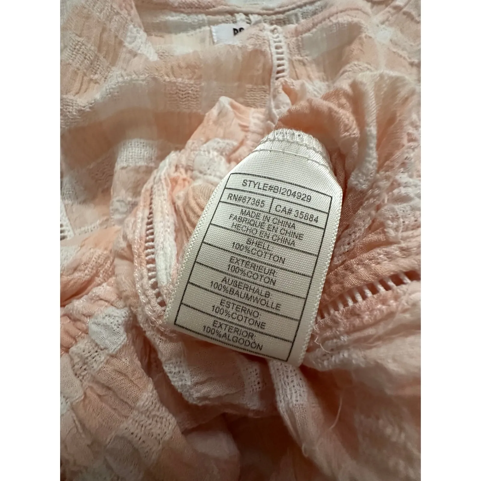 BB Dakota Lisanne‎ Pink Gingham Lace Top Size Small - Image 9