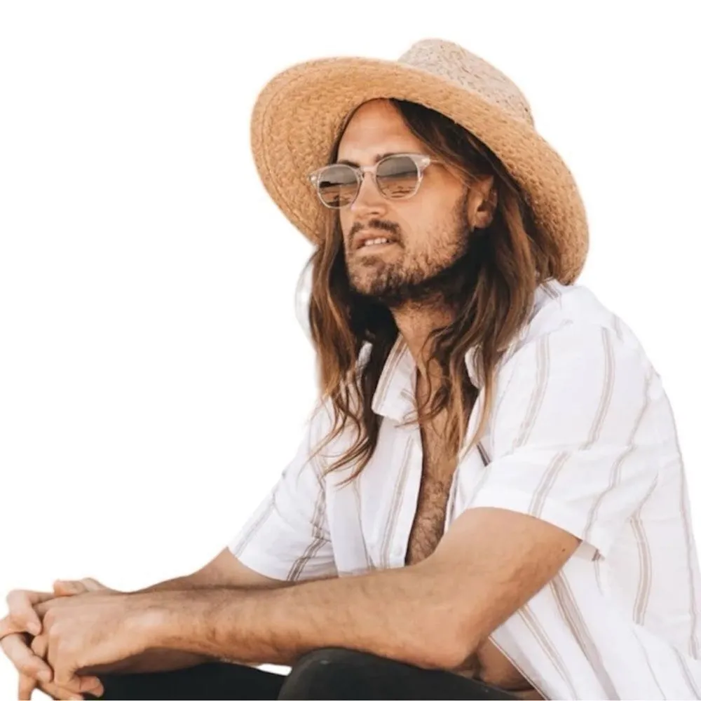 Will + Bear Tan Raffia Straw Unisex Hat(Size Large) Tan - Image 3