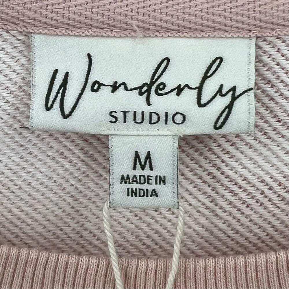 Wonderly crew pink camo pullover sweatshirt lounge size M NEW - Image 5