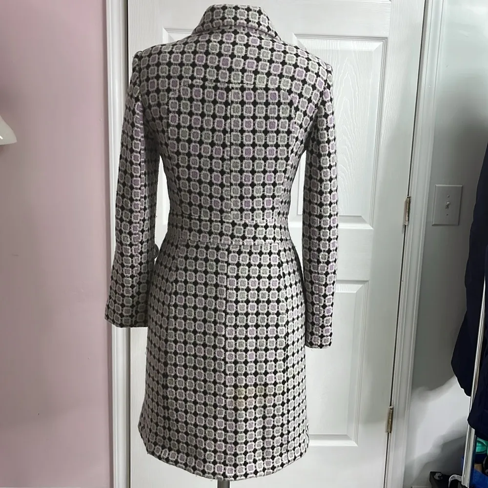 Marvin Richard’s Wool Blend Geometric Print Coat Size XS - Image 3