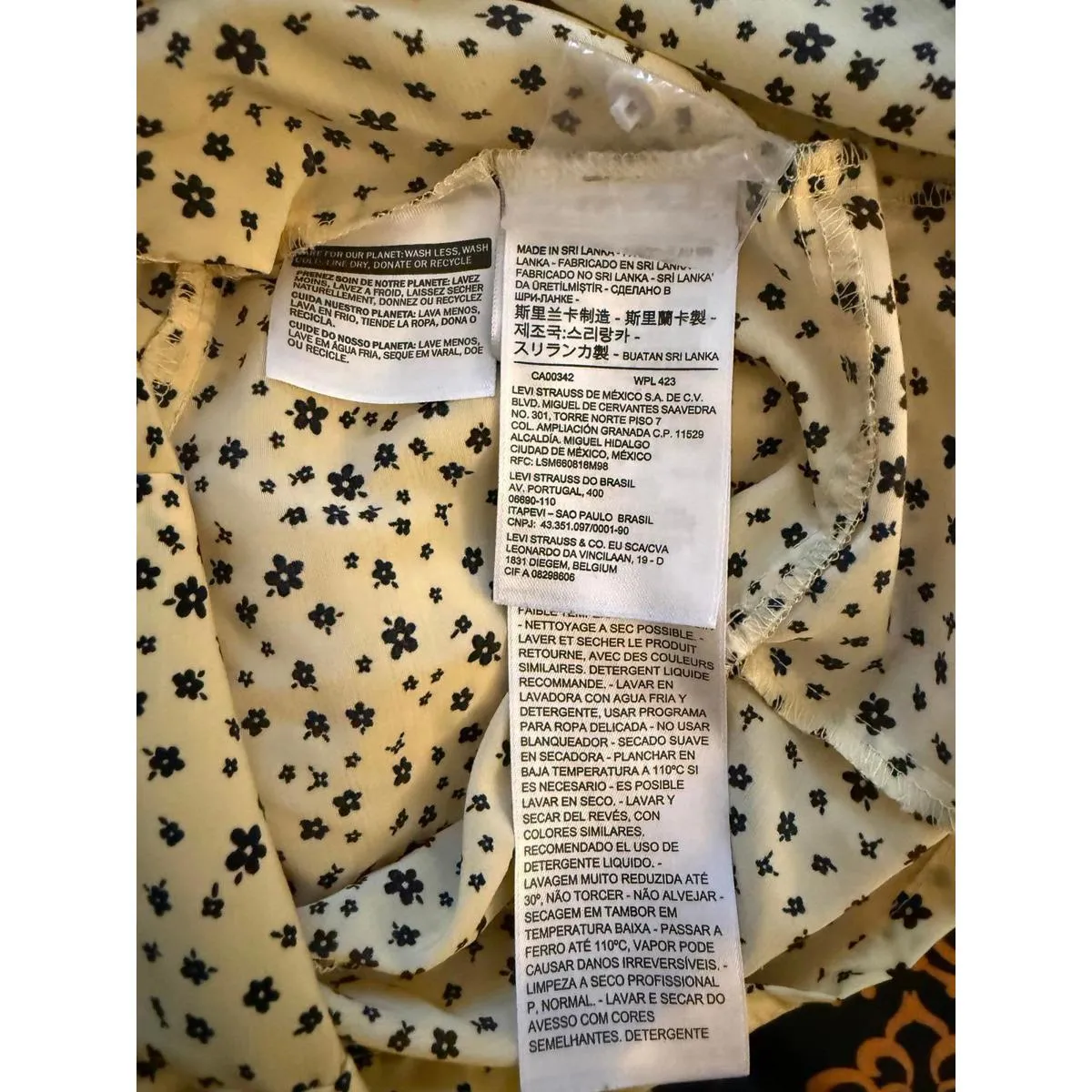 Levis by Levi Strauss Women's Blouse Size XS Extra Small Crop Top Floral Peplum - Image 8