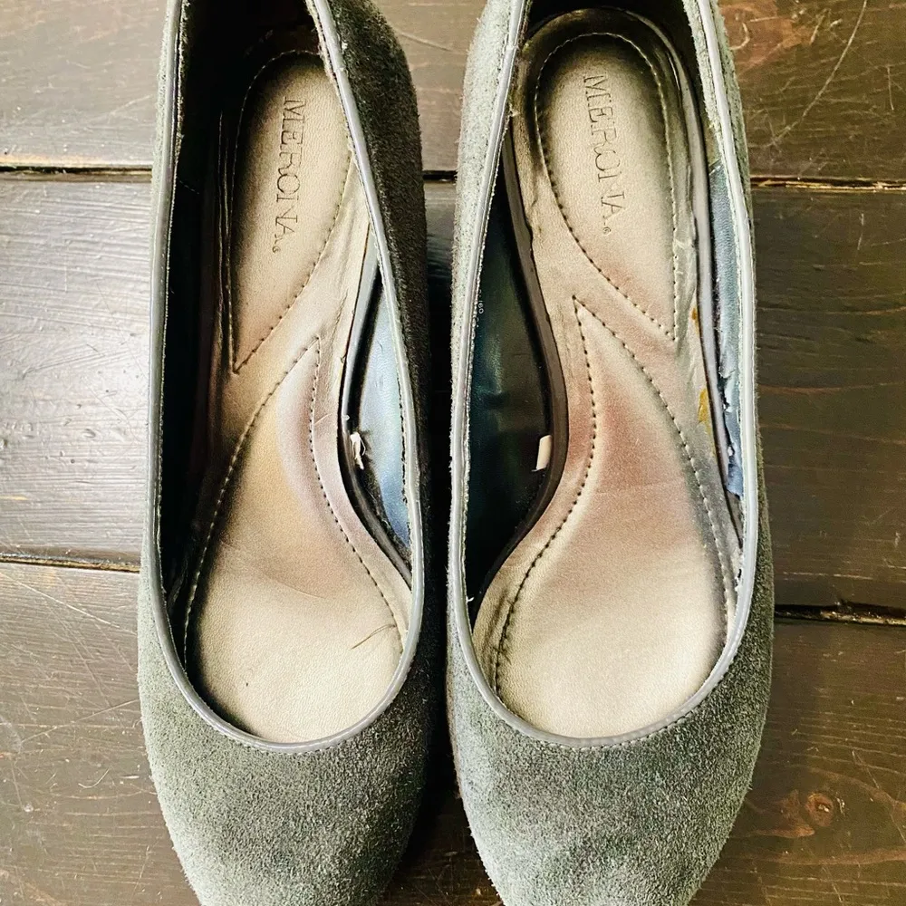 Suede Gray Wedges - Image 5