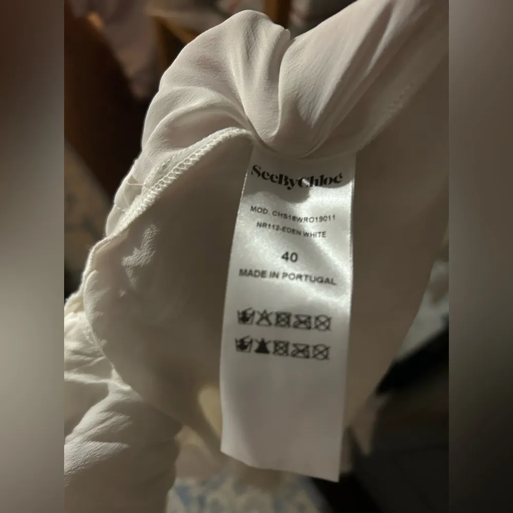 See By Chloe Silk Front Bow Tie Dress w/ Sailor Shawl - Image 7