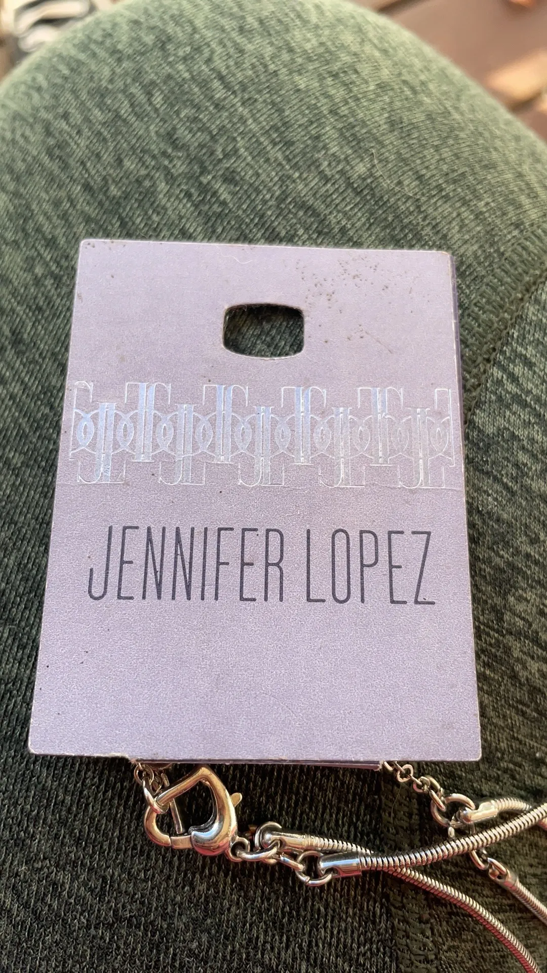 Jennifer Lopez Layered Rhinestone Bar Necklace - Image 4