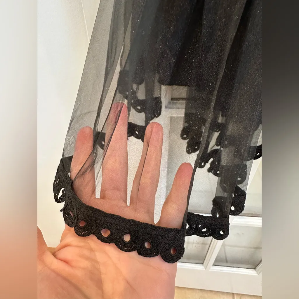 Vintage Betsey Johnson Y2K Runway Whimsigoth Silk Black Lace Formal Dress Size 2 - Image 10