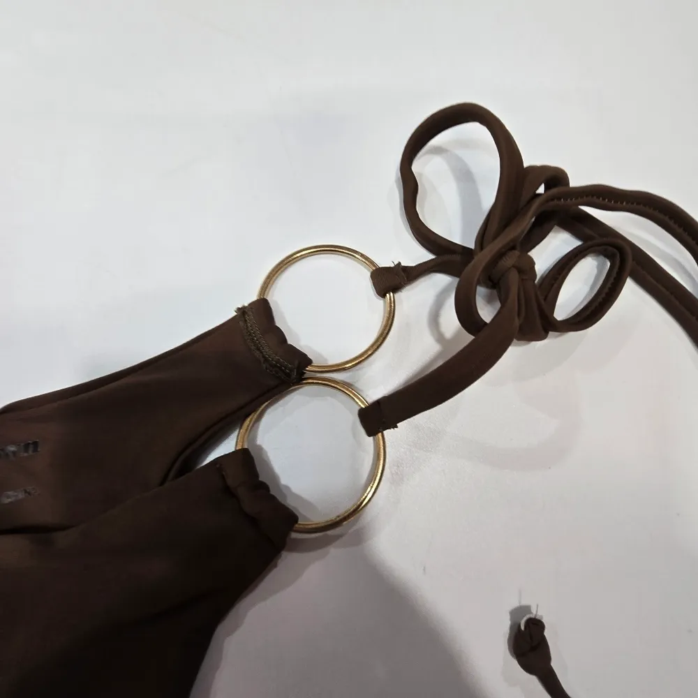 Superdown Milada O Ring Bikini Bottom in Brown - Image 4