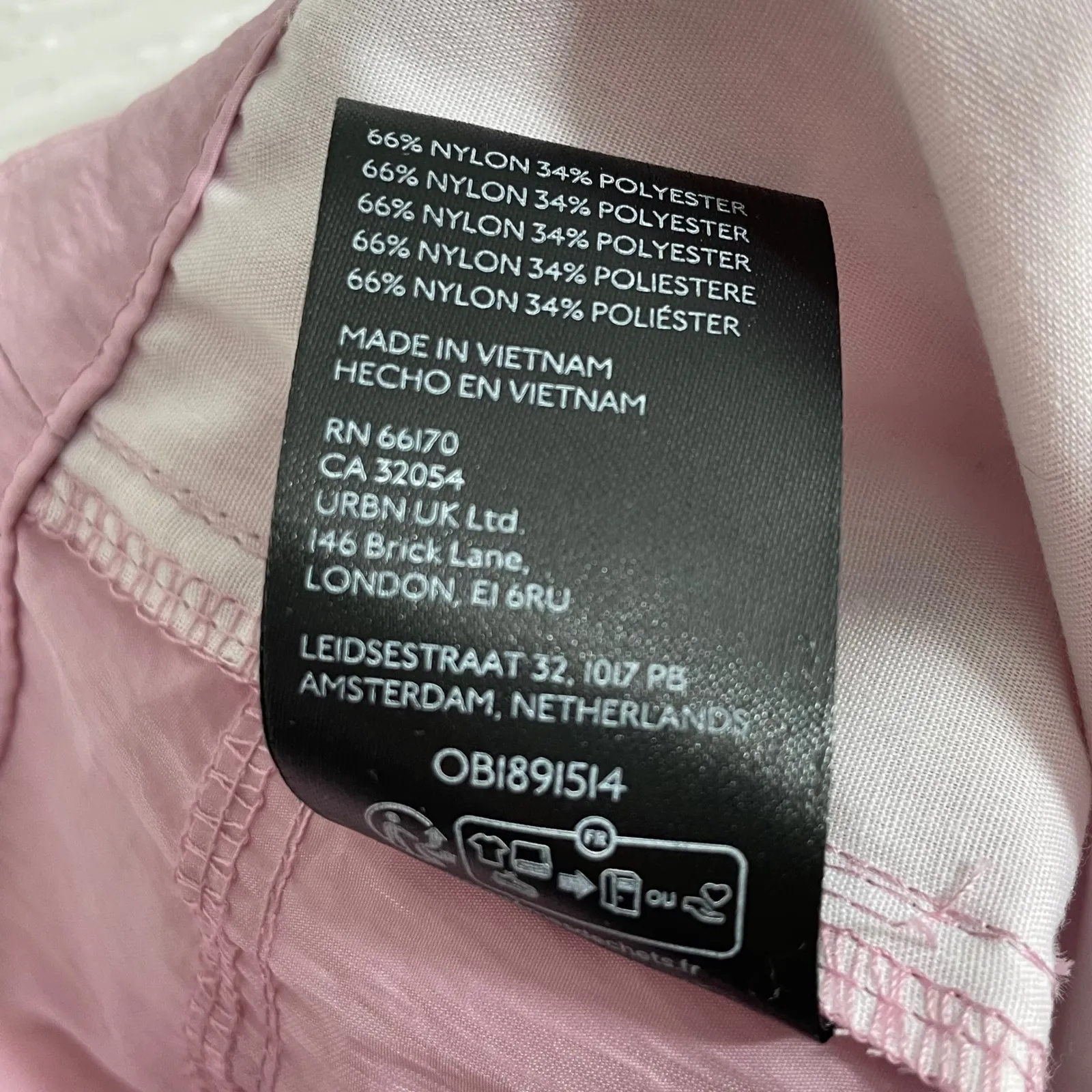 NWT Silence + Noise Pink Purple Nylon Wide Leg Pants Size 8 Parachute Pants - Image 7