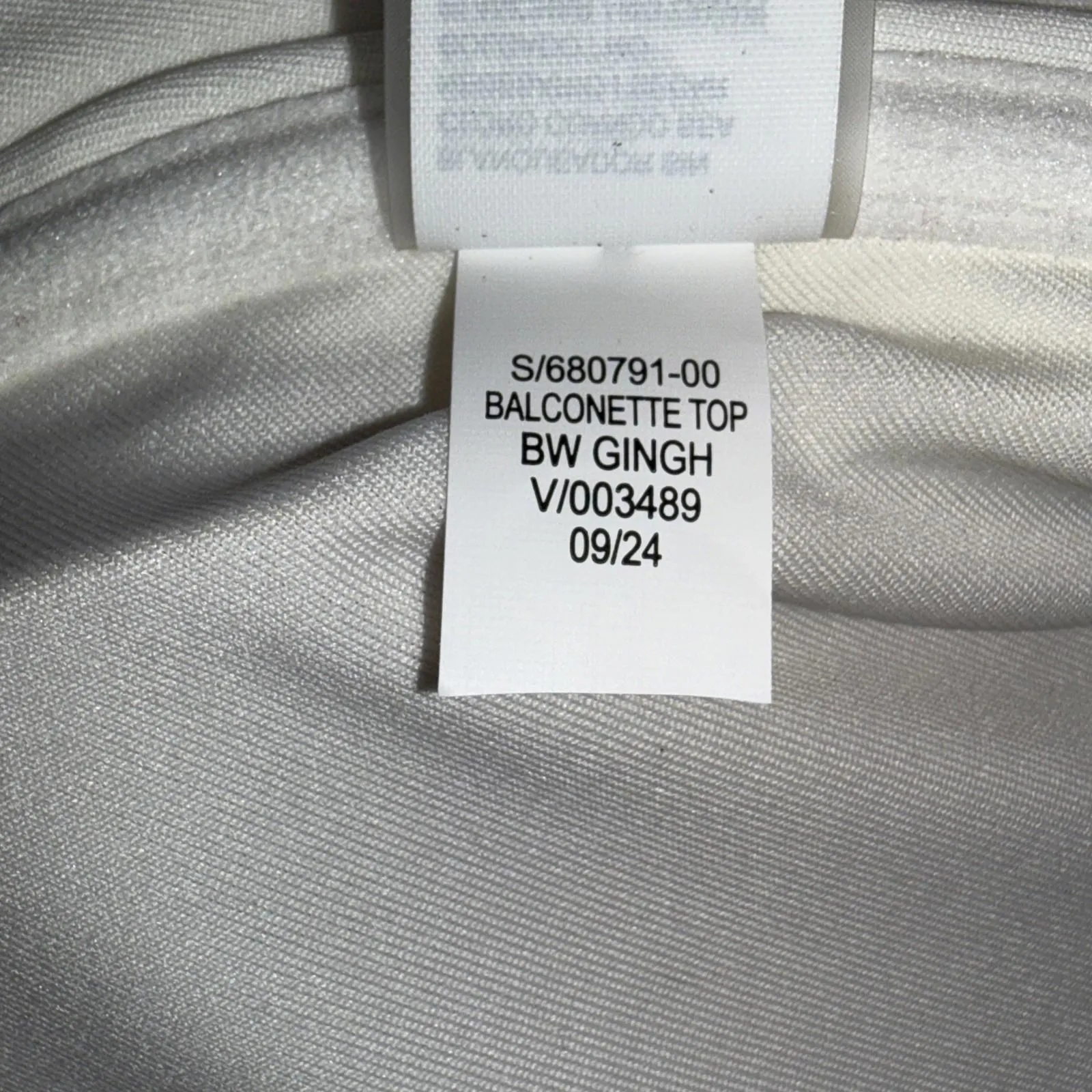 Old Navy Black & White Gingham Bathing Suit Bikini Top Women’s Size Large NWT - Image 6