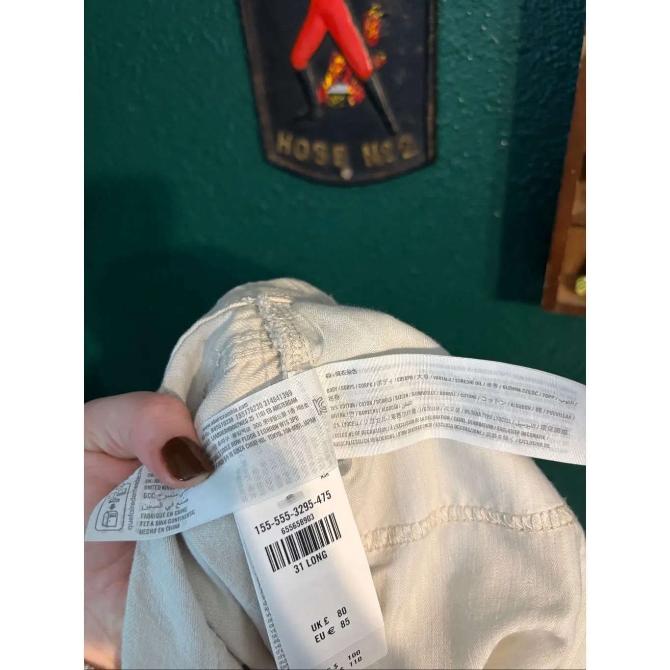 Abercrombie & Fitch Womens The Loose High Rise Pleated Trouser Pants Size 31 Lon - Image 5