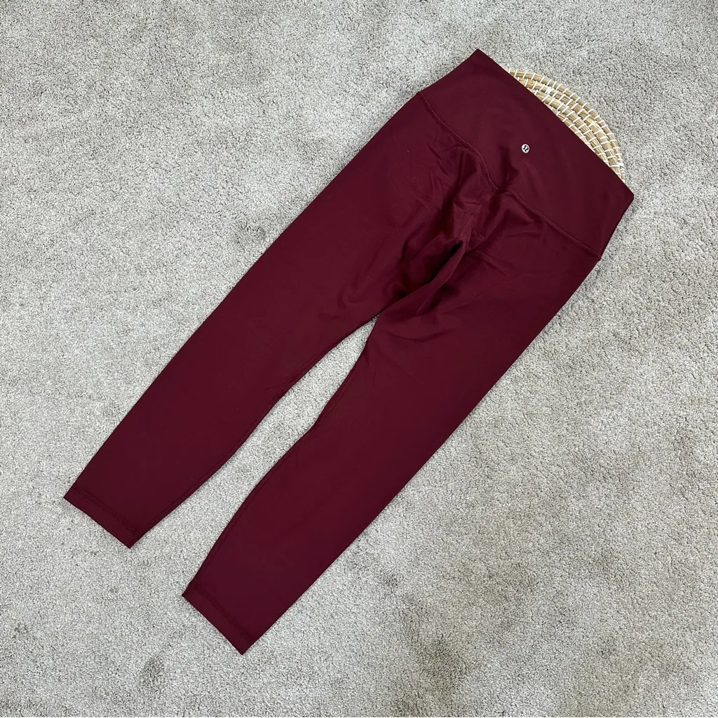 Lululemon Women’s Align High-Rise Pant 25" Legging Yoga in Mulled Wine Red 8 - Image 5