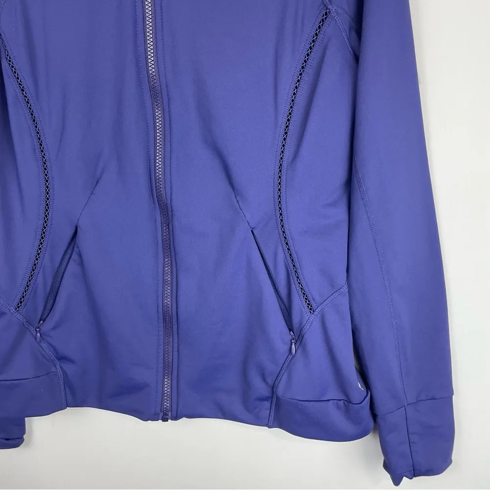 Fabletics Indigo Purple Bri Mock Neck Zip Athletic Jacket Sz Medium - Image 6