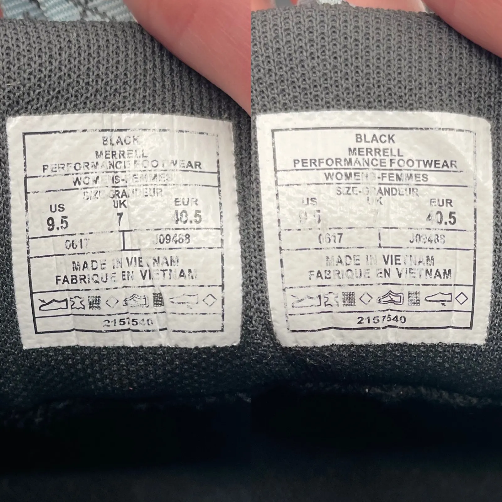 Merrell Avian Light All Black Leather Lace Up Low Top Hiking Sneaker J09488 9.5 - Image 8