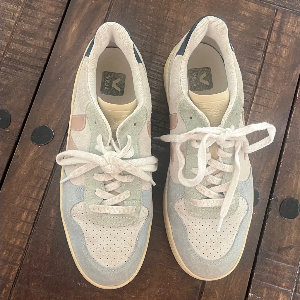 VEJA Suede V 10 Rainbow Colorway Sneaker Size Women's 9 - Image 5