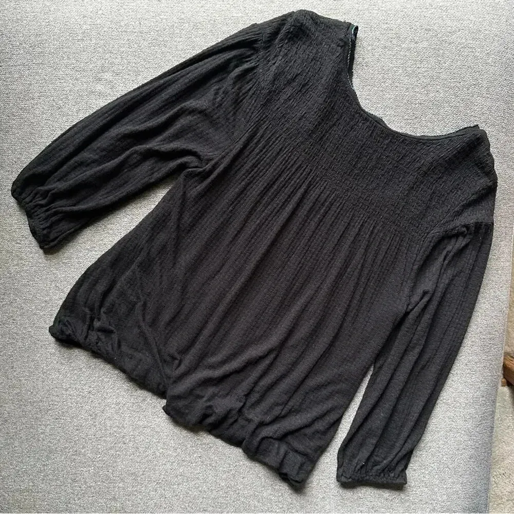 Free People Begonia Embroidered Long Sleeve Top Medium - Image 5