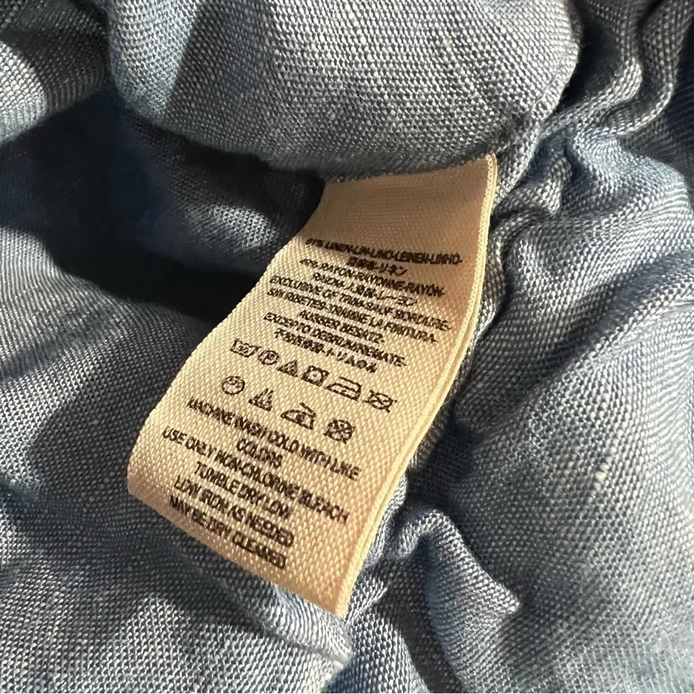 Free People In The Limelight Off The Shoulder Chambray Cropped Top Size XS - Image 11