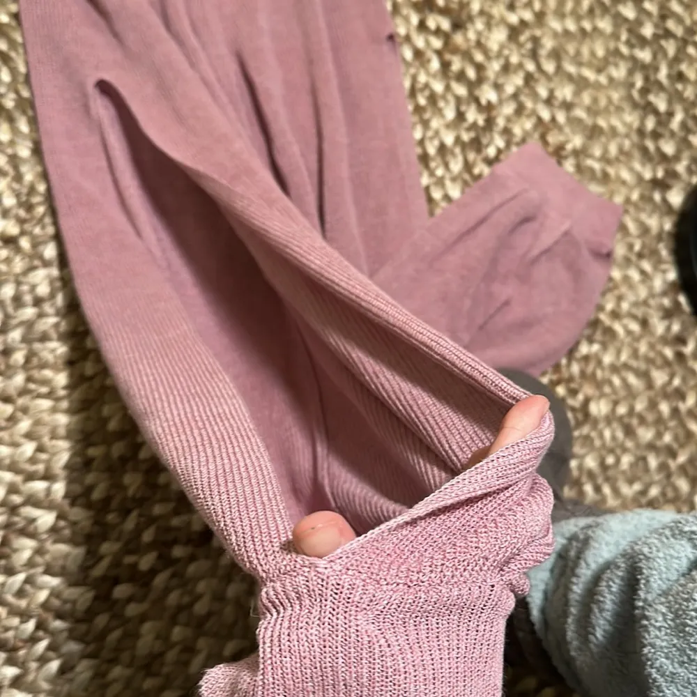 FREE PEOPLE RARE! Split Open Side Leg Ankle Wide Leg Knit Pants Size S - Image 8