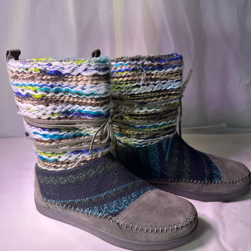 Toms Multicolor Knit Women's Boots - Image 6