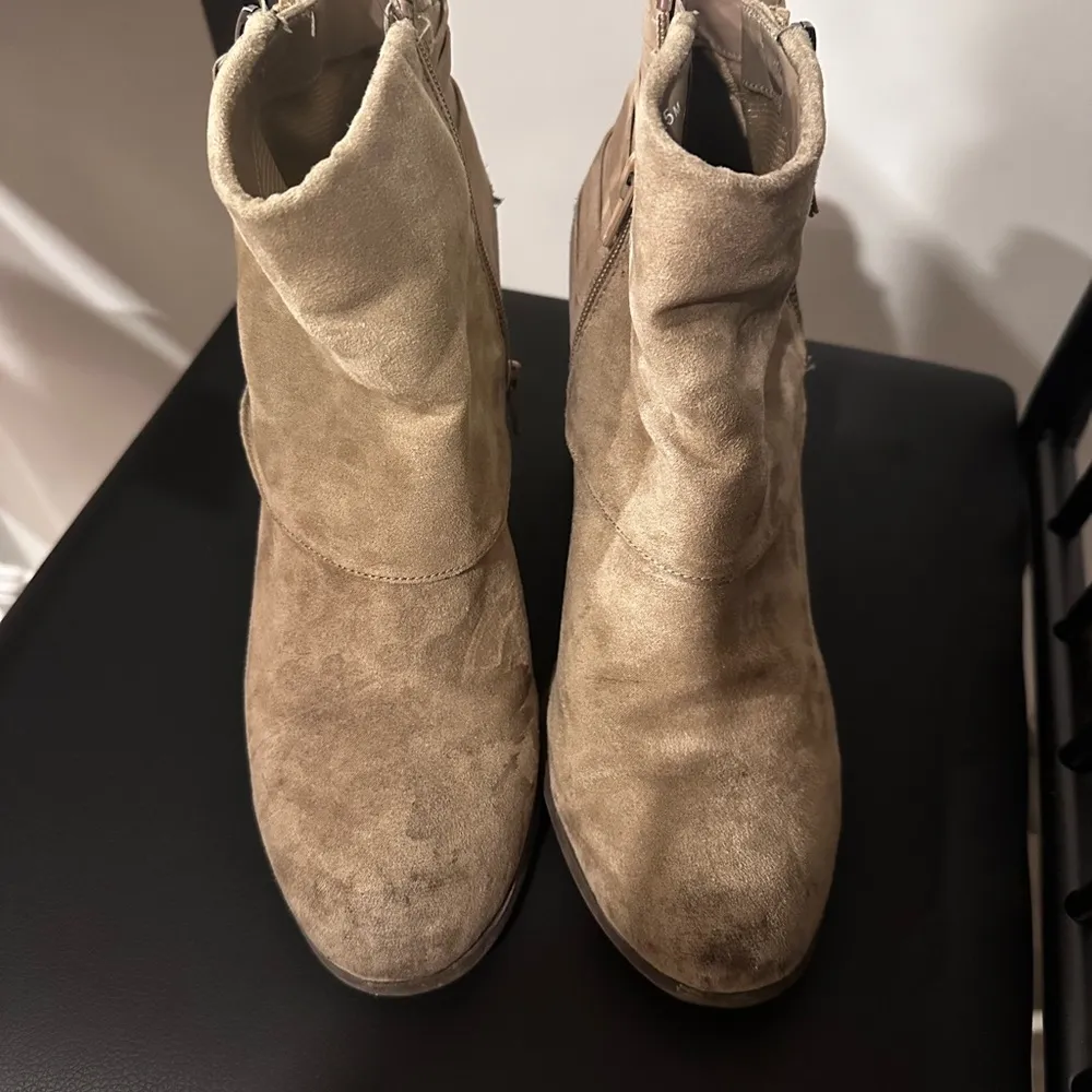 Tan Suede Ankle Boots - Image 3