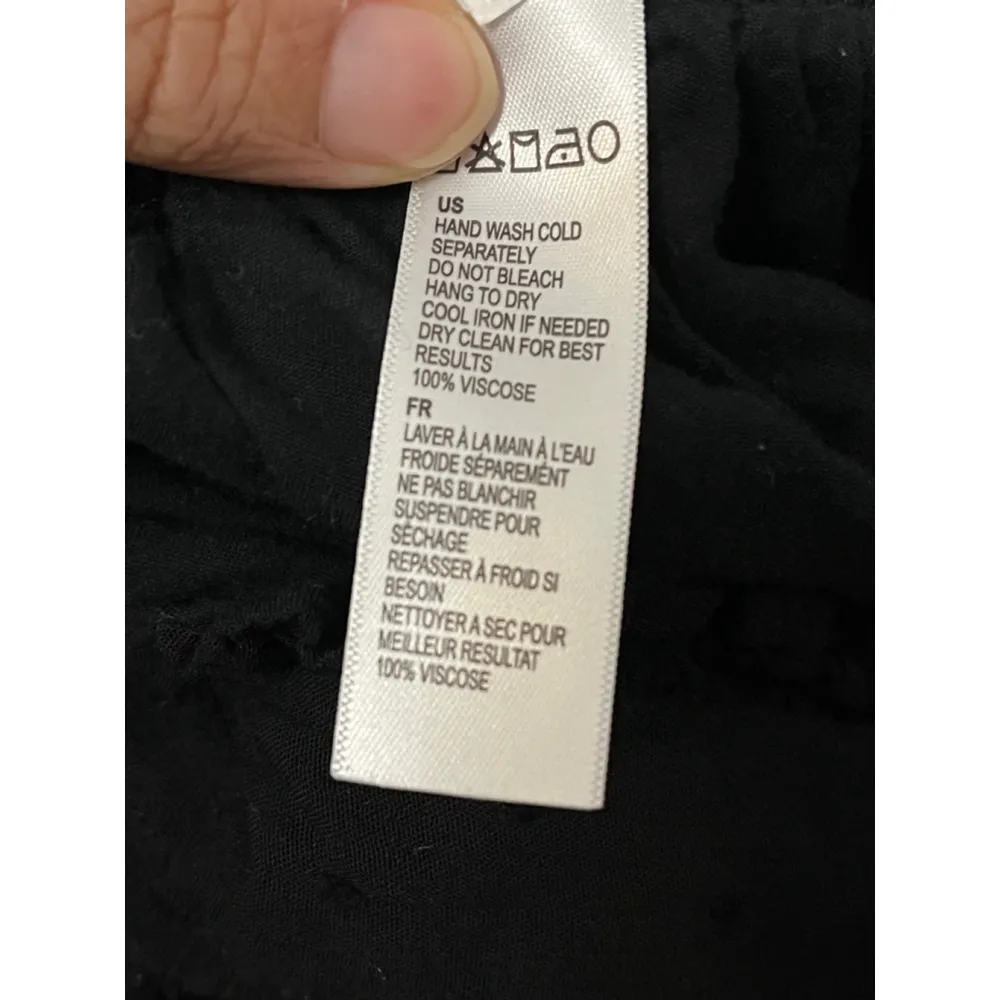 Vintage 90s cotton blend Black Pink tan plaid tweed fringe aline midi skirt 12P - Image 6