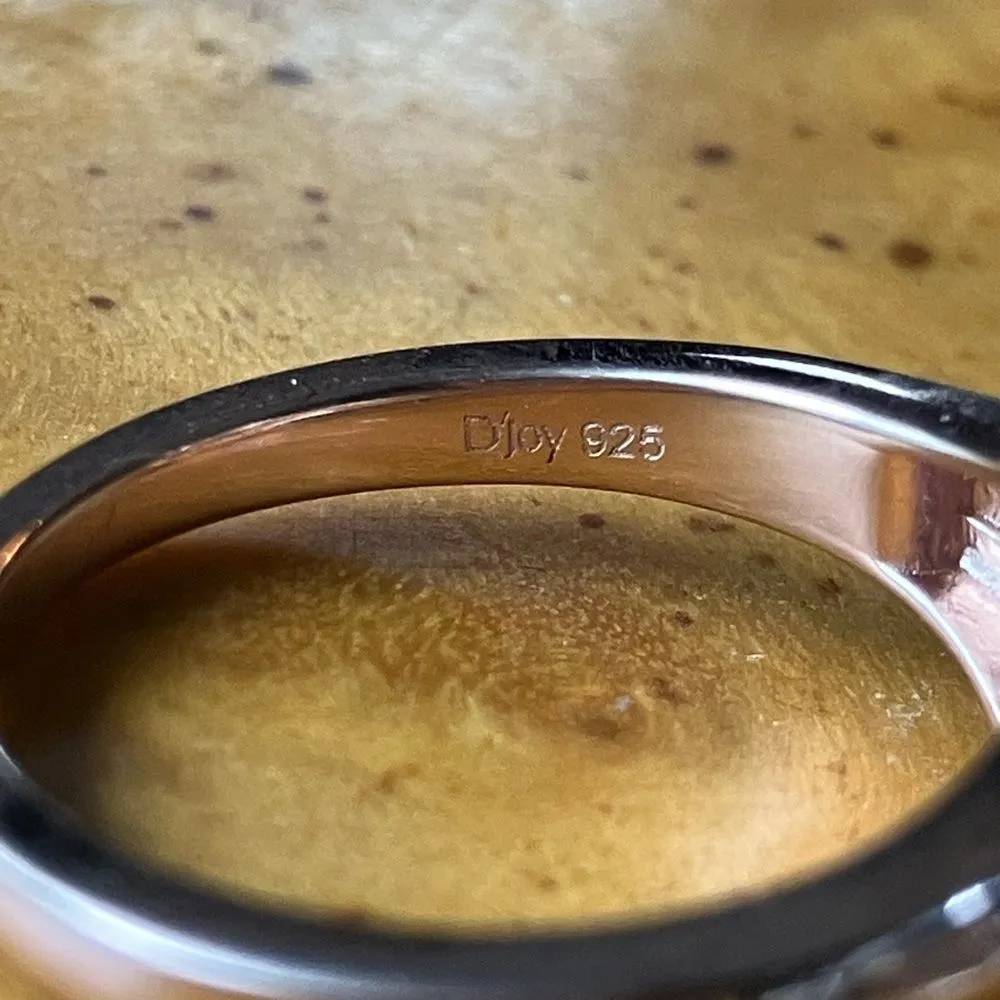 Moroccan Amethyst Sterling Silver Rose Gold Vermeil Ring Size 6 Purple - Image 5