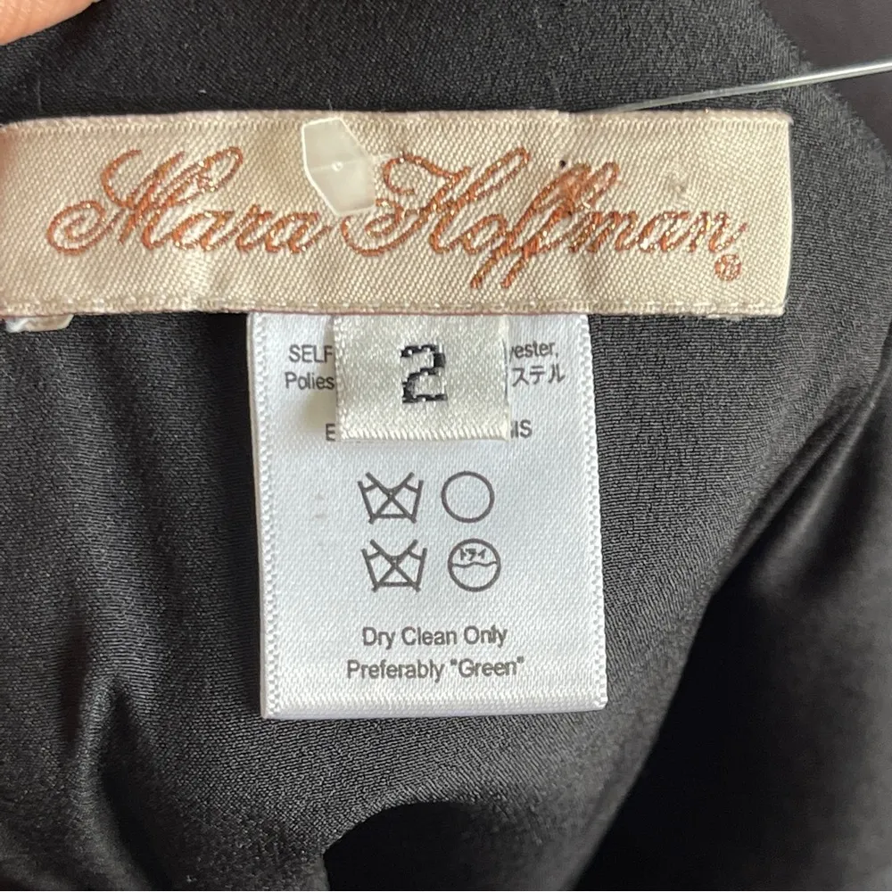 MARA HOFFMAN | Nantes Black Embroidered Tiered Cocktail Dress Sz 2 - Image 6