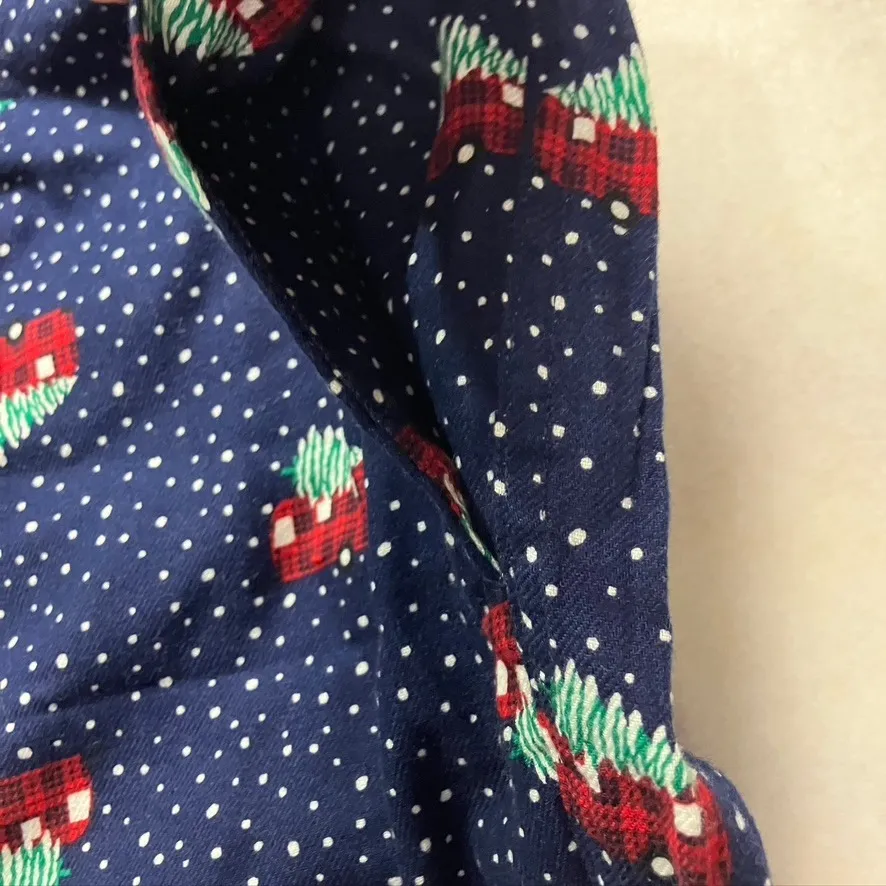 Lands End 2X Women Navy Red Plaid Camper Christmas Pajama Pants Lounge Sleepwear - Image 4