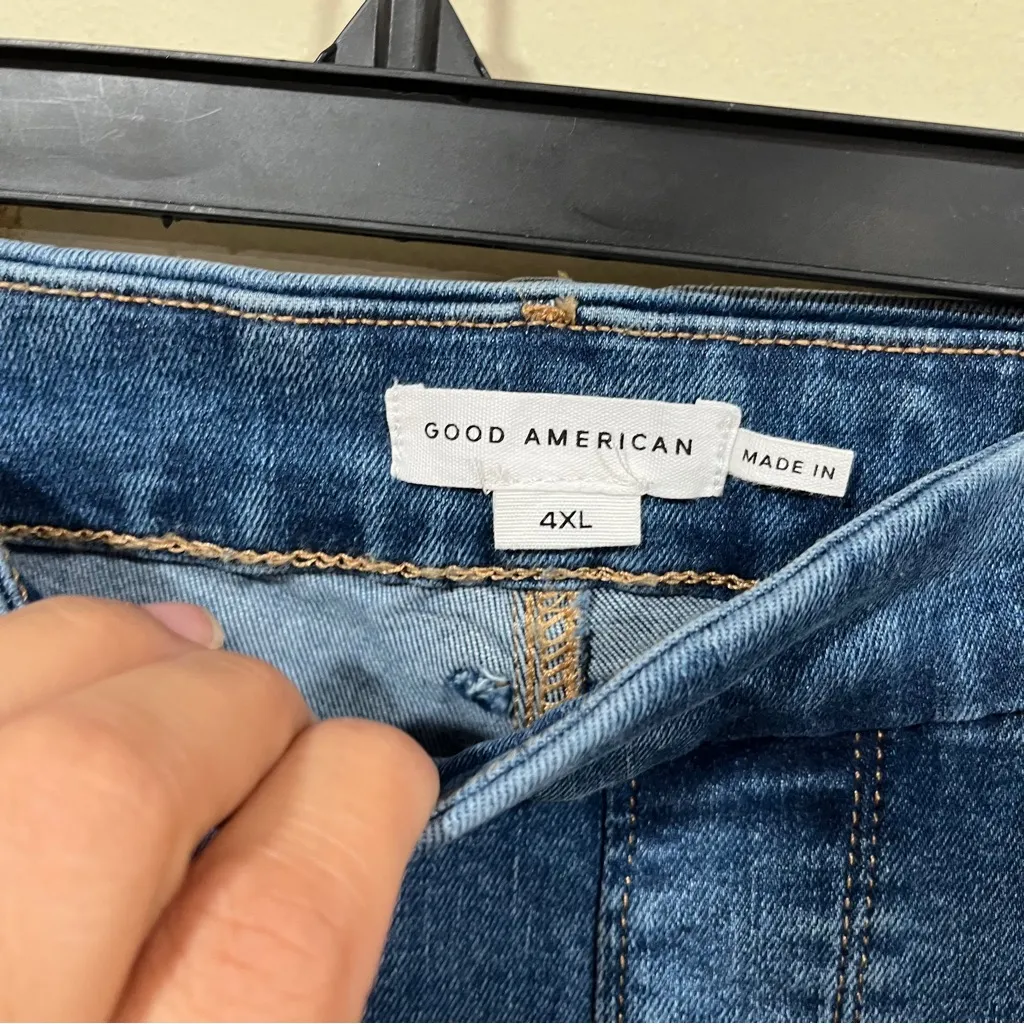 NWT Good American Power Stretch Pull-On Flare High-Rise size 4XL denim women - Image 8