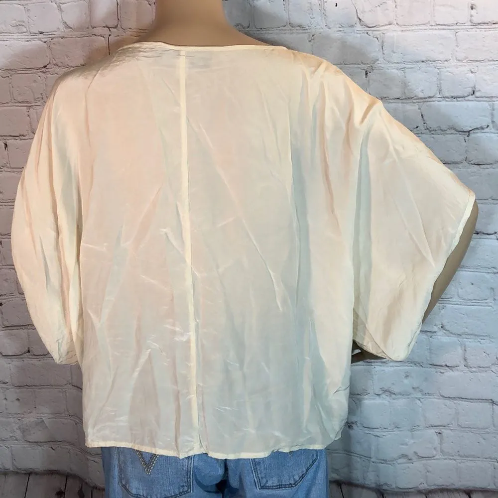 Fifteen-Twenty Silk Tie Waist Top Hummingbirds S - Image 7