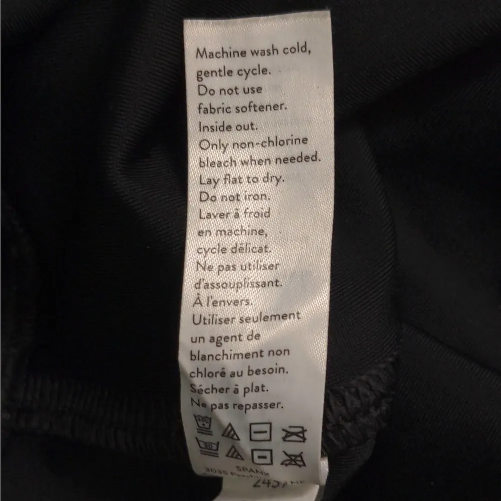 Spanx Womens Faux Leather Leggings Black Mid Rise Shaping Full Length S - Image 8