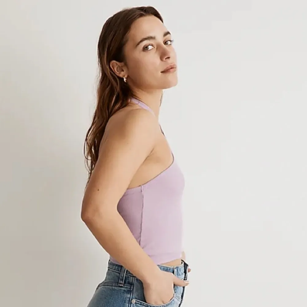 NWT madewell Supima® Rib Halter Tank Top size medium - Image 4