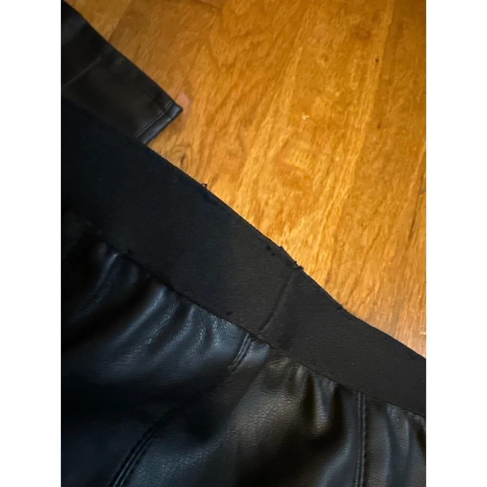 Blank NYC Womens 24 Black Pleather Faux Leather Leggings Bikercore Retro Chic - Image 8